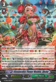Ranunculus Flower Maiden, Ahsha (Hot Stamped)
