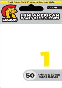Clear Board Game Sleeves - Mini-American (50-Pack)