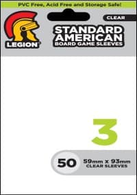 Clear Board Game Sleeves - Standard American (50-Pack)