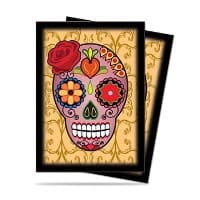 Dia De Los Muertos Pink Skull Standard Deck Protectors (50-Pack)