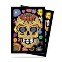 Dia De Los Muertos Yellow Skull Standard Deck Protectors (50-Pack)