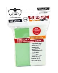 Double Matte Sleeve - Supreme Sleeves Japanese Size Matte Light Green (60-Pack)