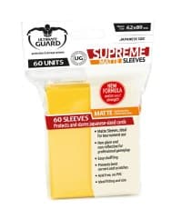 Double Matte Sleeve - Supreme Sleeves Japanese Size Matte Yellow (60-Pack)