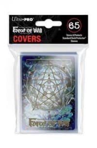 Gold Magic Circle Sleeve Covers for Force of Will with Hymnal's Memoria Promo (65-Pack)