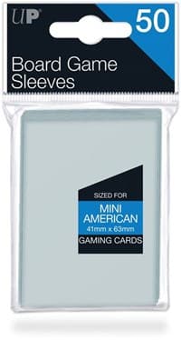 Mini American Board Game Sleeves - 41mm X 63mm (50-Pack)