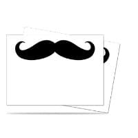 Mustachio White Standard Deck Protectors (50-Pack)
