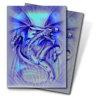 Navy Diamond Dragon Standard Deck Protectors by Monte Moore (50-Pack)