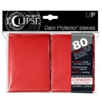 PRO-Matte Eclipse Standard Deck Protector Sleeves - Red (80-Pack)