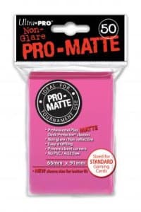 Pro-Matte Standard Deck Protectors - Bright Pink (50-Pack)