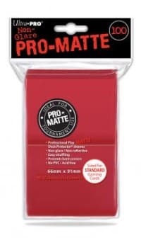 PRO-Matte Standard Deck Protectors - Red (100-Pack)