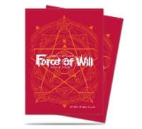 Red Card Back Standard Deck Protectors for Force of Will (65-Pack)
