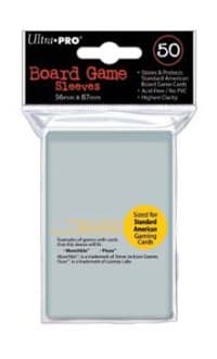 Standard American Board Game Sleeves - 56mm X 87mm (50-Pack)