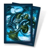 Trinity Dragon Blue Small Deck Protectors by Monte Moore (60-Pack)