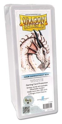 Dragon Shield Storage Box with 4 compartments - White (Holds 200+)
