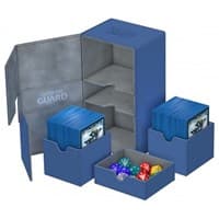 Twin Flip 'n' Tray Deck Case - Blue (Holds 200+)