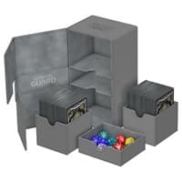 Twin Flip 'n' Tray Deck Case - Grey (Holds 200+)