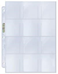 Ultra Pro Platinum Hologram Small 12-Pocket Pages - 3-Holes, 2-1/4" x 2-1/2" (100-Pack)