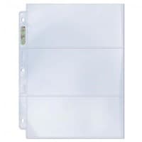 Ultra Pro Platinum Hologram 3-Pocket Pages - 3-Holes, 3.5" x 7.5" (100-Pack)