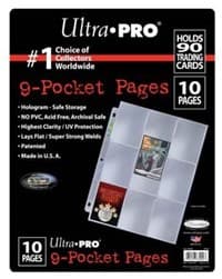 Ultra Pro Platinum Hologram Standard 9-Pocket Pages - 3-Holes (10-Pack)