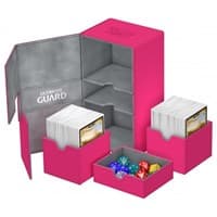 Twin Flip 'n' Tray Deck Case - Pink (Holds 200+)