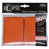 PRO-Matte Eclipse Standard Deck Protector Sleeves - Pumpkin Orange (Classic) (100-Pack)