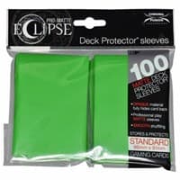 PRO-Matte Eclipse Standard Deck Protector Sleeves - Lime Green (Classic) (100-Pack)