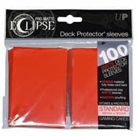 PRO-Matte Eclipse Standard Deck Protector Sleeves - Apple Red (Classic) (100-Pack)