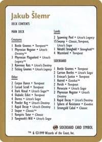 1999 Jakub Slemr Decklist Card