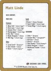 1999 Matt Linde Decklist Card
