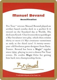 2004 Manuel Bevand Biography Card