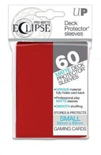 PRO-Matte Eclipse Small Deck Protector Sleeves - Apple Red (Classic) (60-Pack)