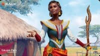 Magic Grand Prix 2018 Playmat: Washington (Version 2) - Niambi, Faithful Healer