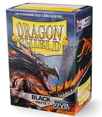 Dragon Shield Non-Glare Matte Black Sleeves (100-Pack)