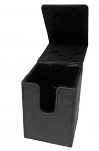 Suede Collection Alcove Flip Box - Jet Black
