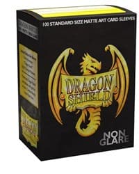 Dragon Shield 20th Anniversary Non-Glare Art Matte Textured Black Sleeves (100-Pack)