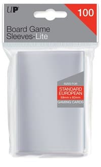 Lite Standard European Board Game Sleeves - 59mm X 92mm (100-Pack)