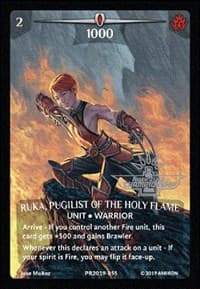 Ruka, Pugilist of the Holy Flame (Full Art) (Argent Saga Championship - Stamped)
