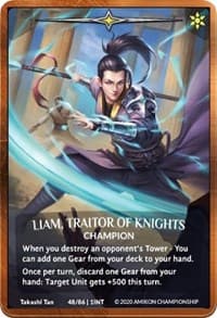 Liam, Traitor of Knights (Bronze Metal Prize Card)