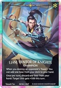 Liam, Traitor of Knights (Rainbow Metal Prize Card)