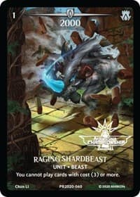 Raging Shardbeast (Full Art) (Argent Saga Championship - Stamped)
