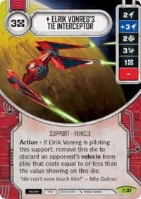 Elrik Vonreg's TIE Interceptor (Card Only)
