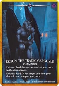 Ergon, the Tragic Gargoyle (Regular Art Gold Metal Prize Card)