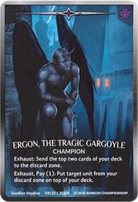 Ergon, the Tragic Gargoyle (Regular Art Silver Metal Prize Card)