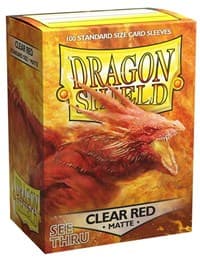 Dragon Shield Matte Sleeves - Clear Red (100-Pack)