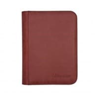 Suede Collection Zippered 4-Pocket Premium PRO-Binder - Ruby