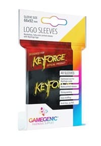 GameGenic KeyForge Logo Sleeves - Black (40-Pack)