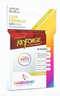 GameGenic KeyForge Matte Exoshields - Clear (40-Pack)