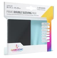 GameGenic Prime Double Sleeving Pack - Clear/Black (80-Pack)