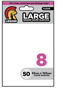 Clear Board Game Sleeves - Large (50-Pack)