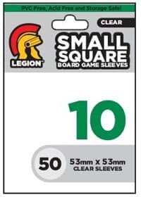 Clear Board Game Sleeves - Small Square (50-Pack)